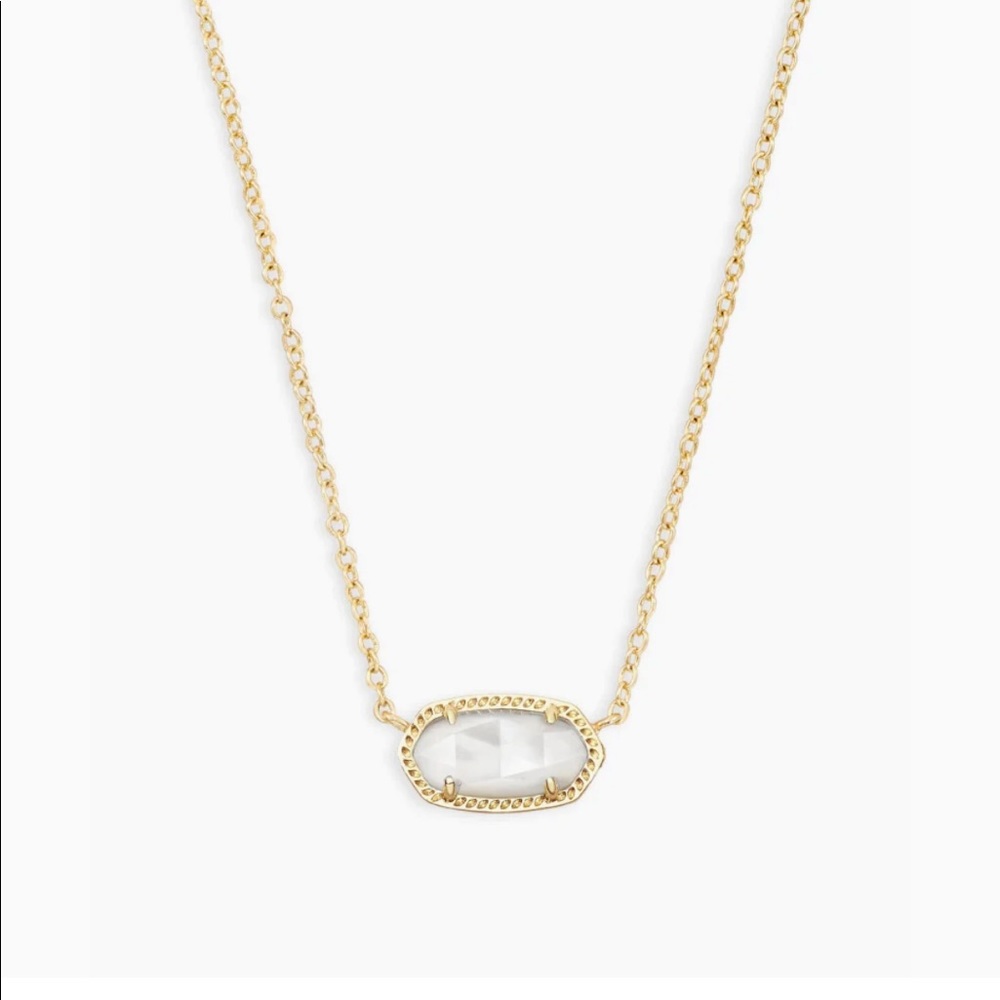 Kendra Scott Elisa Pendant Necklace Gold Ivory Pearl